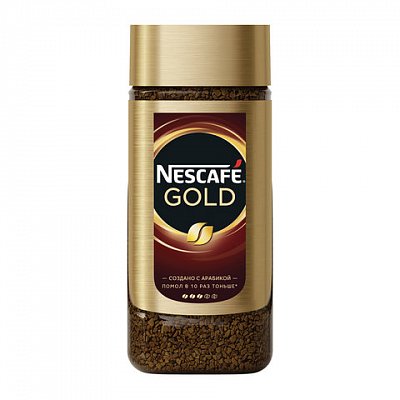 Кофе растворимый Nescafe Gold, 95г, сублимированный в стеклянной банке