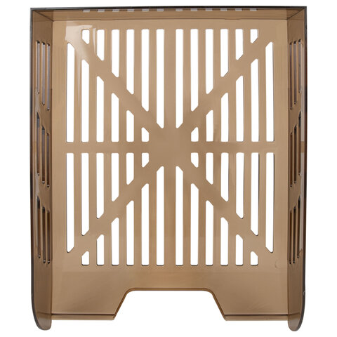 Лоток горизонтальный для бумаг BRAUBERG ECO, 330×245х65 мм, сетчатый, дымчатый