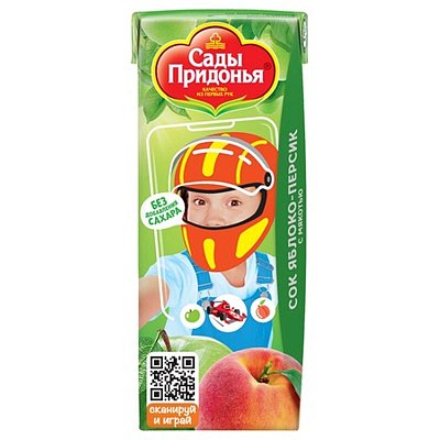 Сок Сады Придонья яблочно-персиковый 0.2л