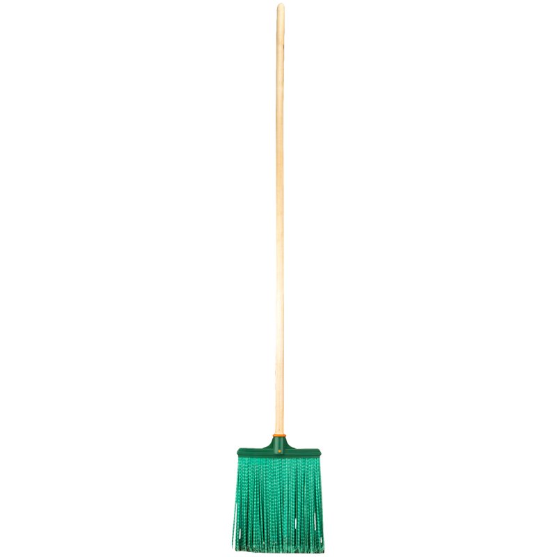 превью Метла OfficeClean, для улицы, плоская распушенная, с деревянным черенком 120см