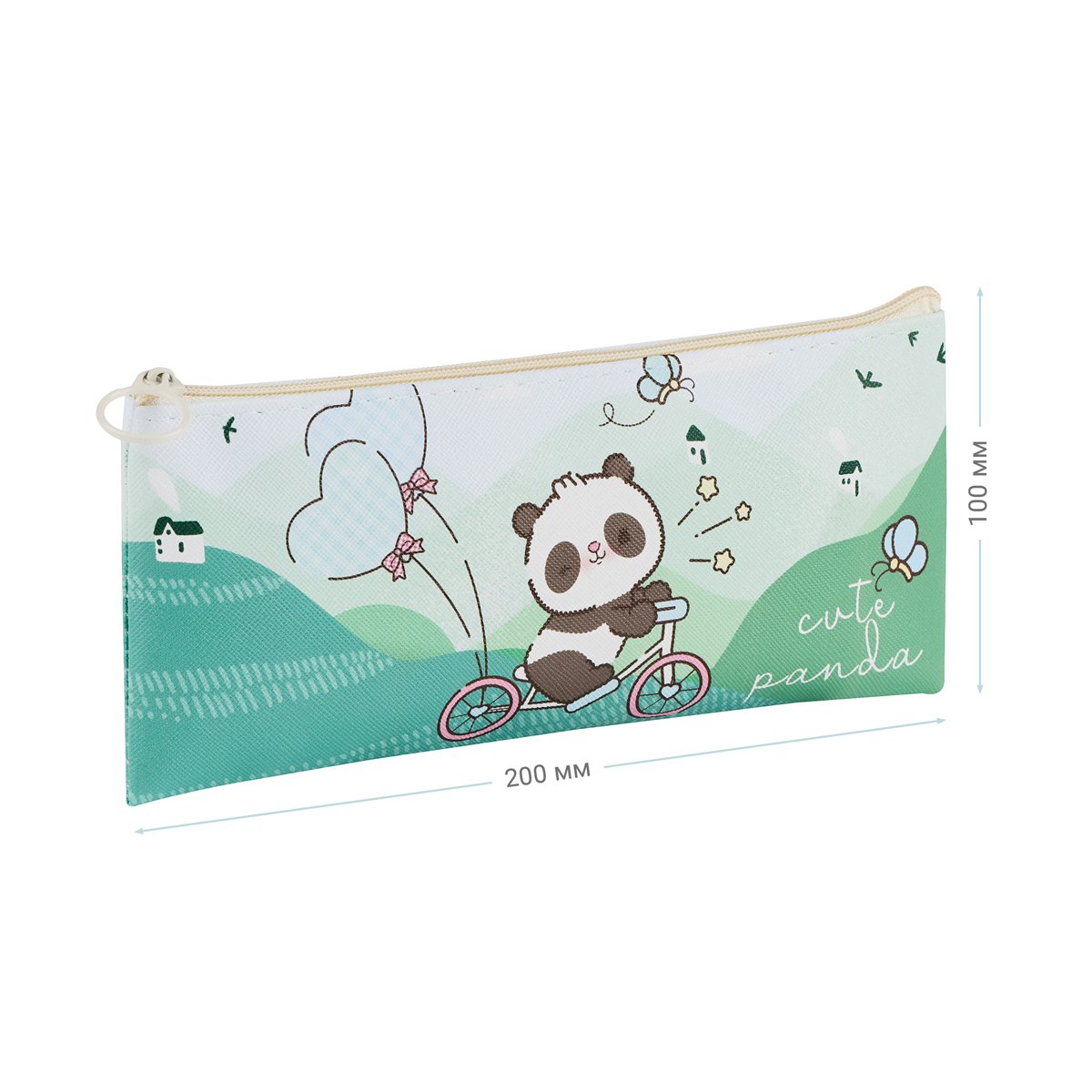 Пенал мягкий 200×100 MESHU «Cute Panda», искусственная кожа