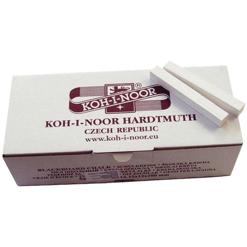 Мел белый KOH-I-NOOR (Чехия), набор 100 шт., квадратный