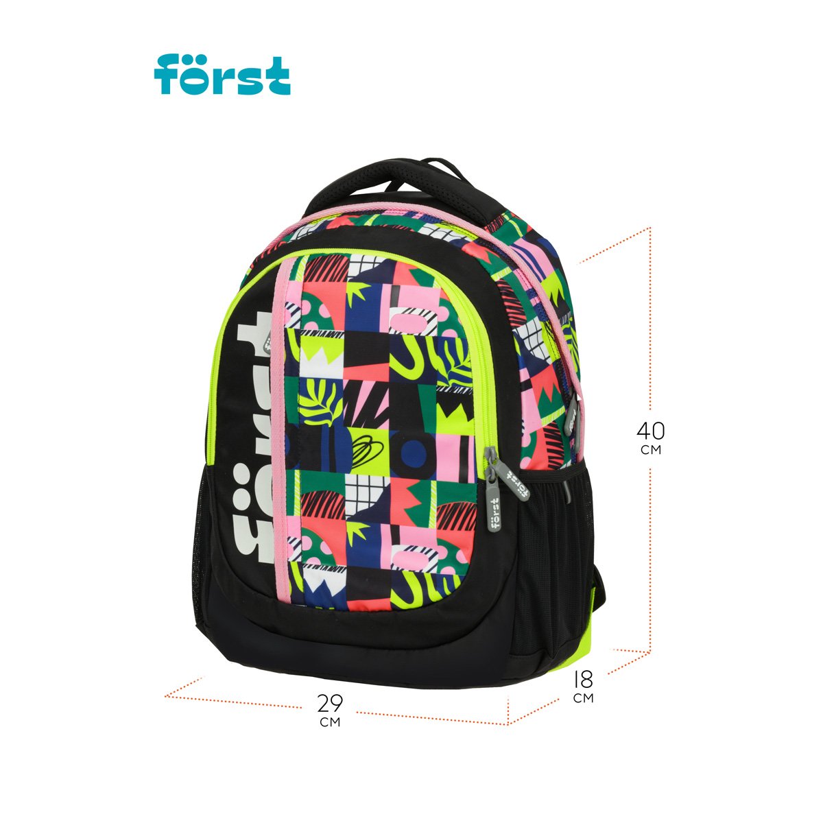 Рюкзак Först F-Trend «Fusion» 40×29×18 см, 2 отделения, 3 кармана, эргономичная спинка