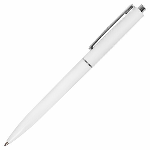 Ручка шариковая автоматическая BRAUBERG X17 WHITE, СИНЯЯ, корпус белый, стандартный узел 0.7 мм, линия письма 0.5 мм