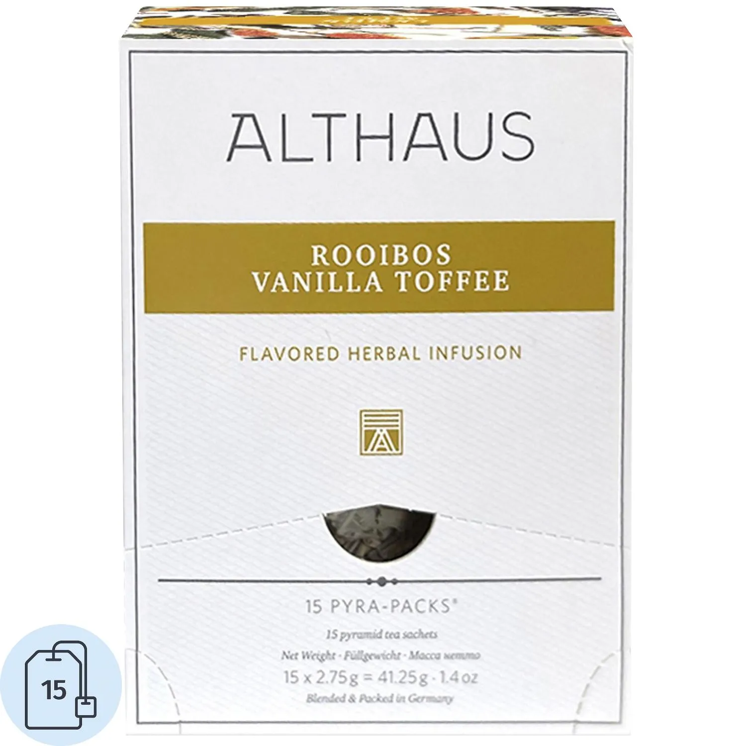 Чай ройбуш Althaus Rooibos Vanilla Toffee Pira Pack 15 пакетиков