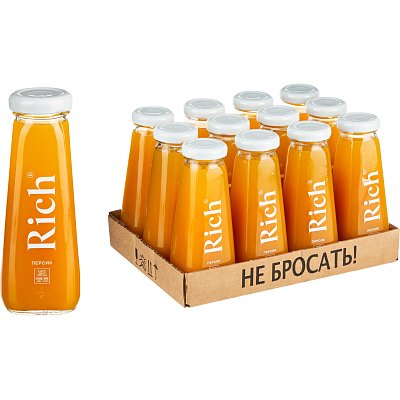 Сок Rich персик стекл бут 0.2 л