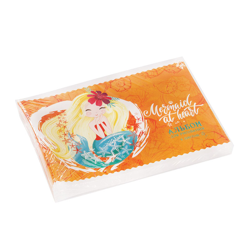 Альбом для рисования 08л., А4, на скрепке ArtSpace «Русалки. Mermaid at heart», обложка-офсет