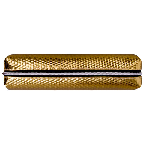 Пенал-косметичка BRAUBERG, глянцевый, мягкий, «Celebrity Gold», 21×5×6 см, 228992