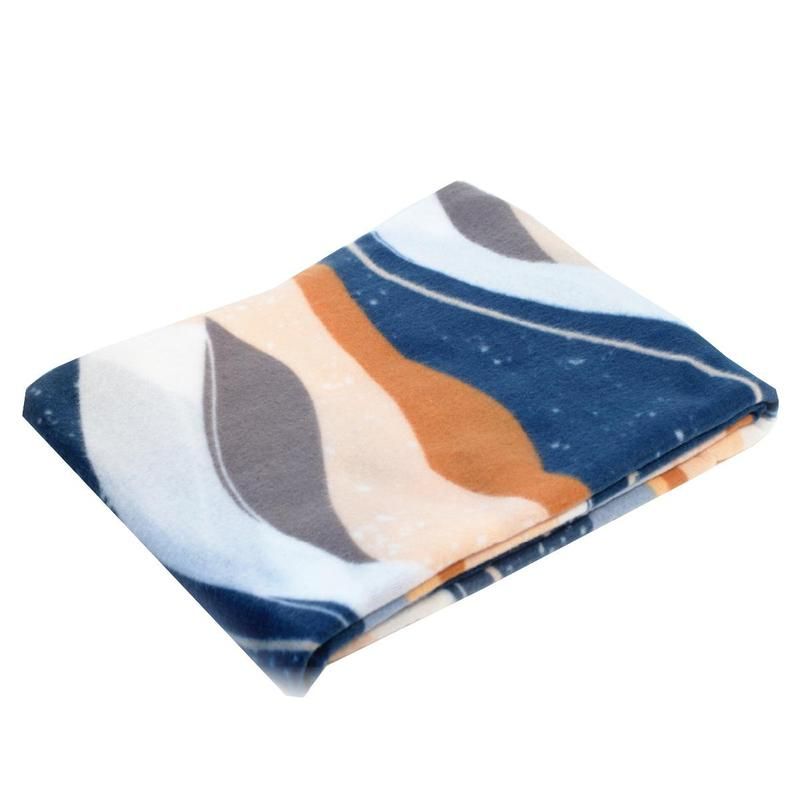 Плед Luscan Орнамент Морские волны флис 130×150 см разноцветный