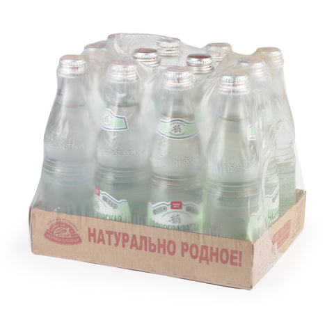 Вода ГАЗИРОВАННАЯ минеральная ЧЕРНОГОЛОВСКАЯ, 0.33 л, стеклянная бутылка