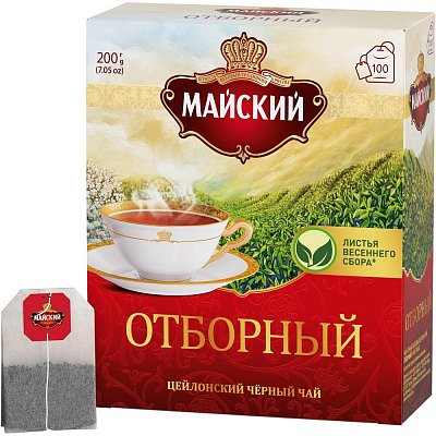 Чай Майский Отборный черный 100пакетиков
