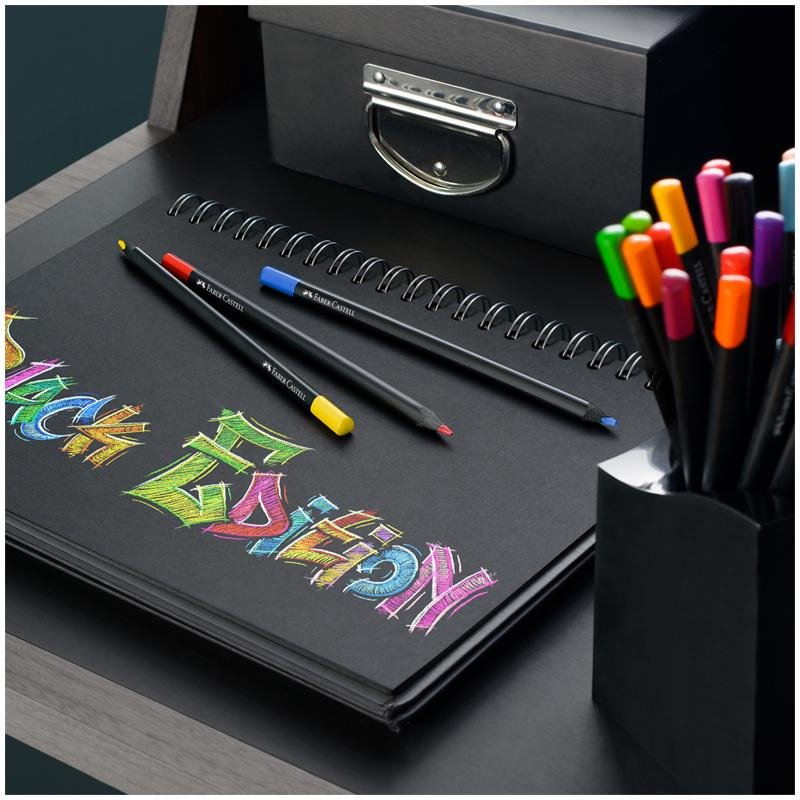 Карандаши цветные Faber-Castell «Black Edition», 36цв., трехгран., черное дерево, заточен., картон. 