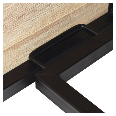 Стол на металлокаркасе BRABIX «LOFT CD-001», 800×440х740 мм, складной, цвет дуб натуральный