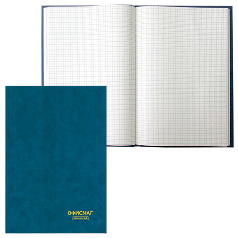 Книга учета 96 л., клетка, твердая, бумвинил, блок офсет, А4 (200×290 мм), ОФИСМАГ