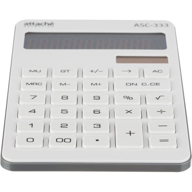 Калькулятор настоль. КОМПАКТ Attache Selection ASС-333.12р, дв. пит,170×108бел