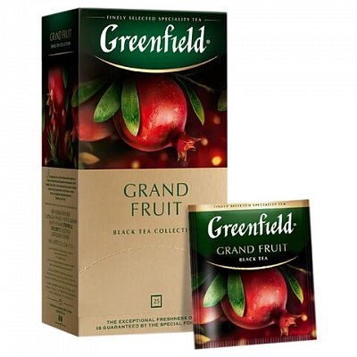 Чай Greenfield Grand Fruit черный с гранатом 25 пакетиков