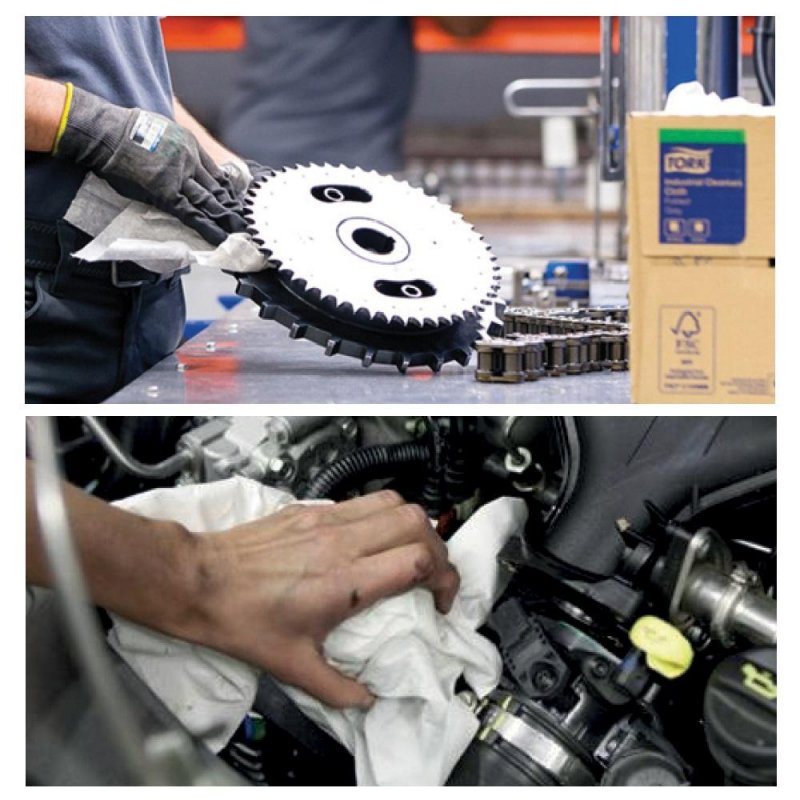 Протирочная бумага в рулонах Tork W1/W2 2-слойная (белая, 2 рулона по 264 метра)