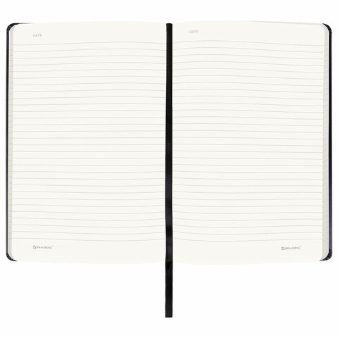 Блокнот А5 (130×210 мм), BRAUBERG ULTRA, балакрон, 80 г/м2, 96 л., линия, черный