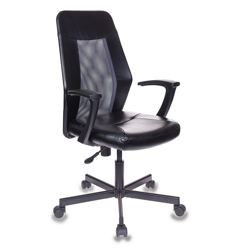  офисное Easy Chair 225 PTW черное/серое (искусственная кожа .