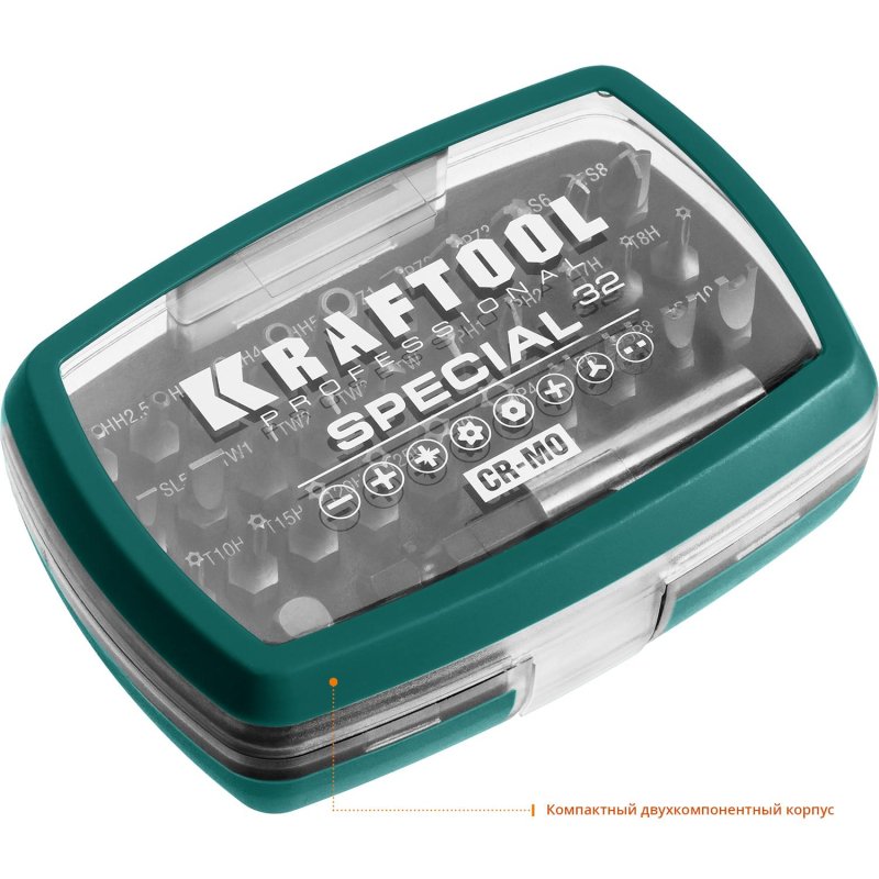 Набор бит специальных KRAFTOOL SPECIAL-32 предмета, Cr-Mo (2610-H32)