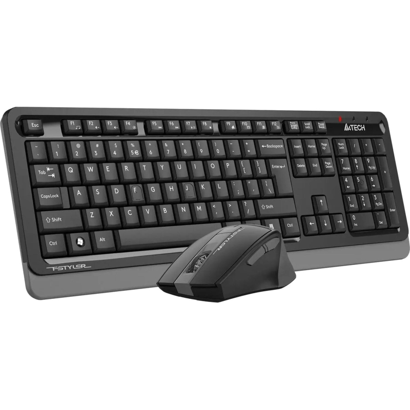 Набор клавиатура+мышь A4Tech Fstyler FG1035 GREY USB беспров. чер/сер