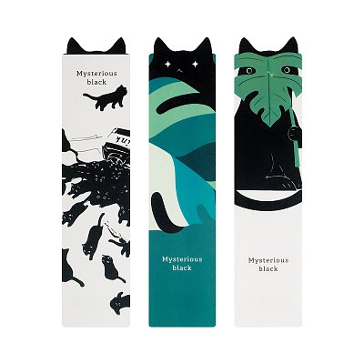 Закладка для книг, 40×180мм, MESHU «Cat ink», ассорти
