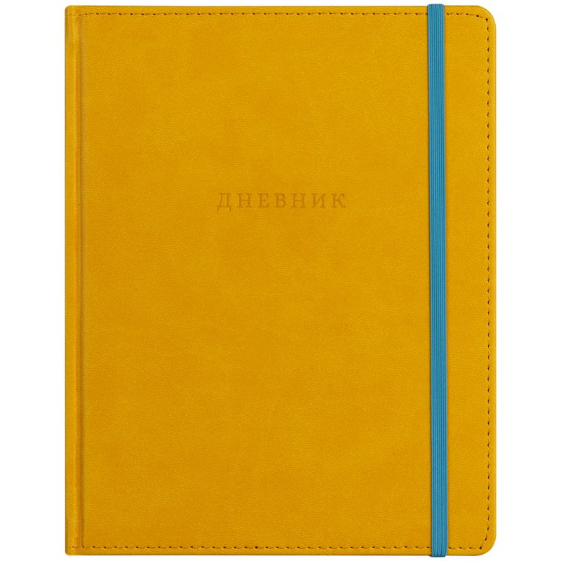 превью Дневник 1-11 кл. 48л. (твердый) BG «Яркий акцент(желтый)», иск. кожа, термотиснение, ляссе, резинка