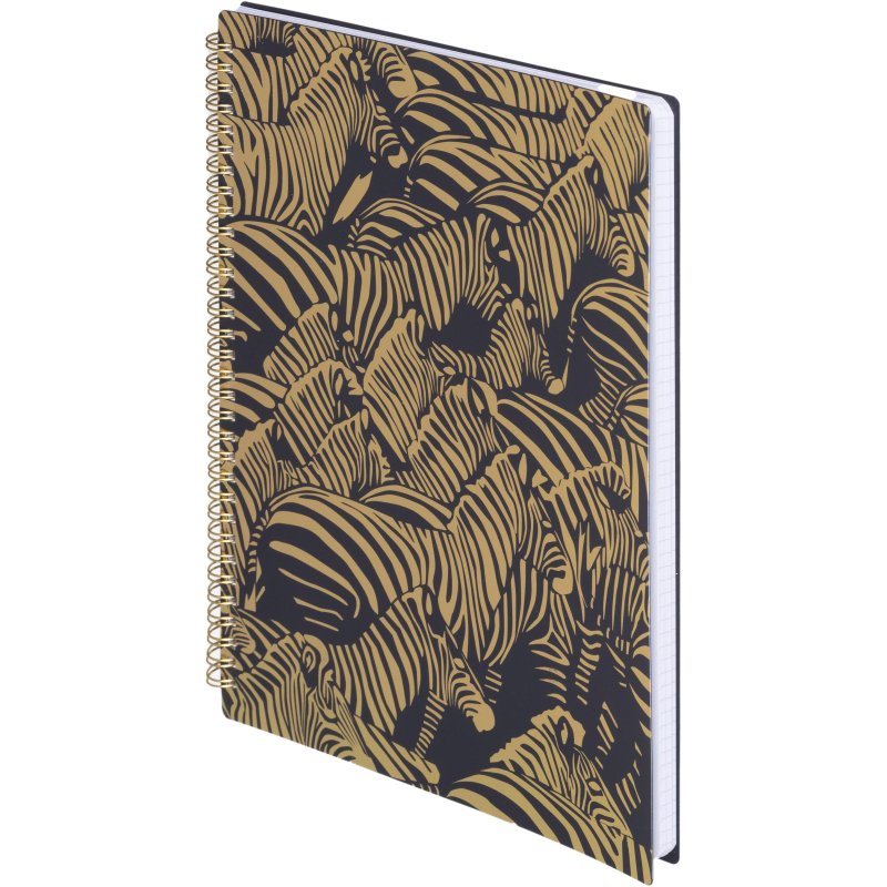 Бизнес-тетрадь Attache Selection Zebra А4.96л, кл, спир, пластик, тон. бл