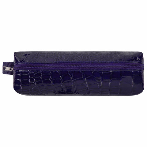 Пенал-косметичка BRAUBERG, «крокодиловая кожа», 20×6х4 см, «Ultra purple»
