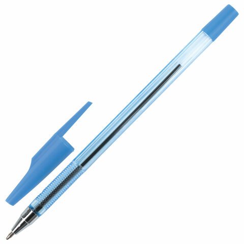 Ручка шариковая STAFF AA-927, СИНЯЯ, корпус тонированный, хромированные детали, 0.7 мм, линия 0.35 мм