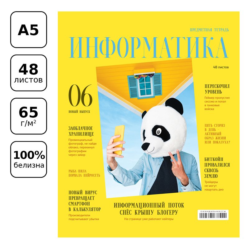 Тетрадь предметная 48л. BG «Скандальности» - Информатика, глянцевая ламинация