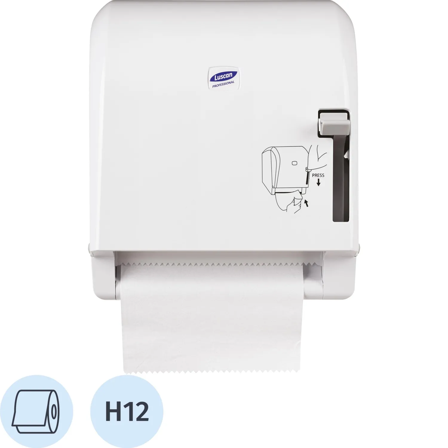 Диспенсер для полотенец рулонных Luscan Professional H12 белый