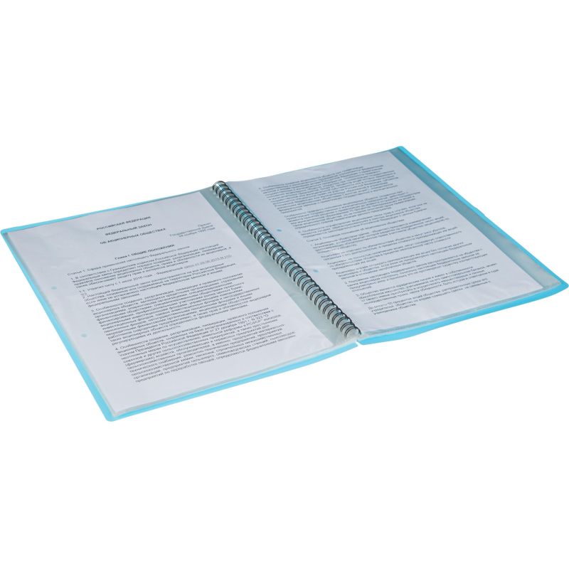 Папка файловая на спирали, 60файлов Attache Selection Black&Blue, А4.400мкм