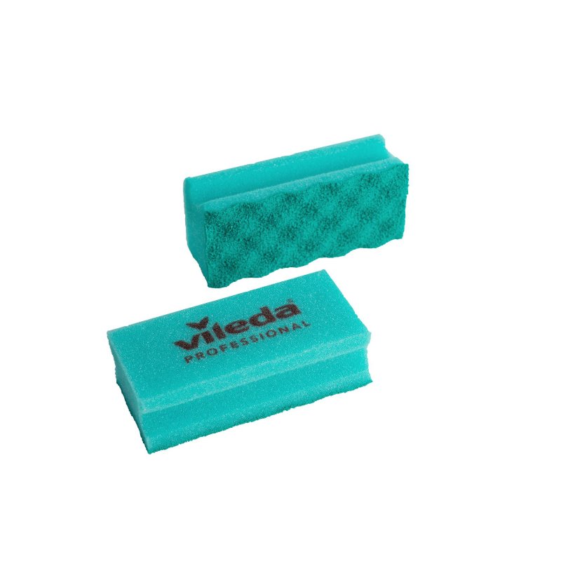 Губки для мытья посуды Vileda Professional ПурАктив поролоновые 140×63×45 мм 10 штук в упаковке зеленые/зеленый абразив (арт. производителя 123115)
