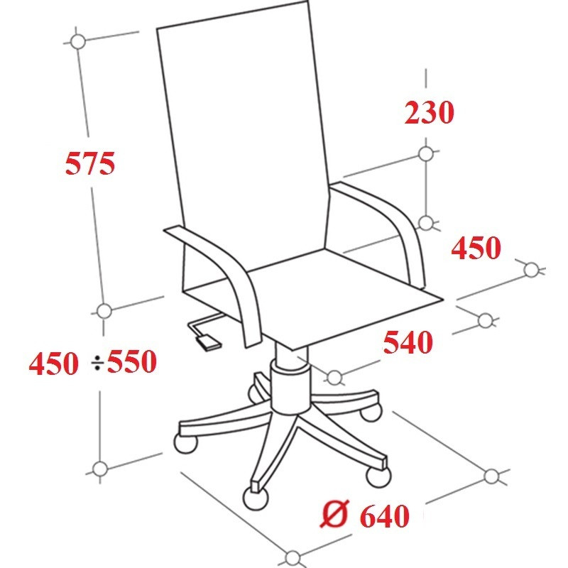 Кресло для руководителя EChair 707 TPU черное (искусственная кожа ...