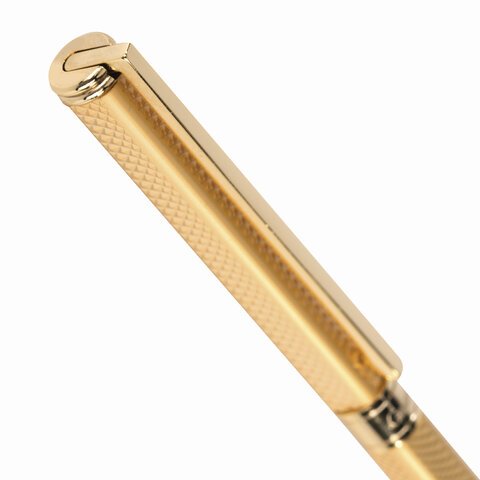 Ручка подарочная шариковая GALANT «Stiletto Gold», тонкий корпус, золотистый, золотистые детали, пишущий узел 0.7 мм, синяя