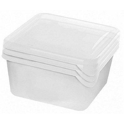 Набор контейнеров для заморозки Frozen 0.75л квадрат 115×115х110мм 3шт/наб