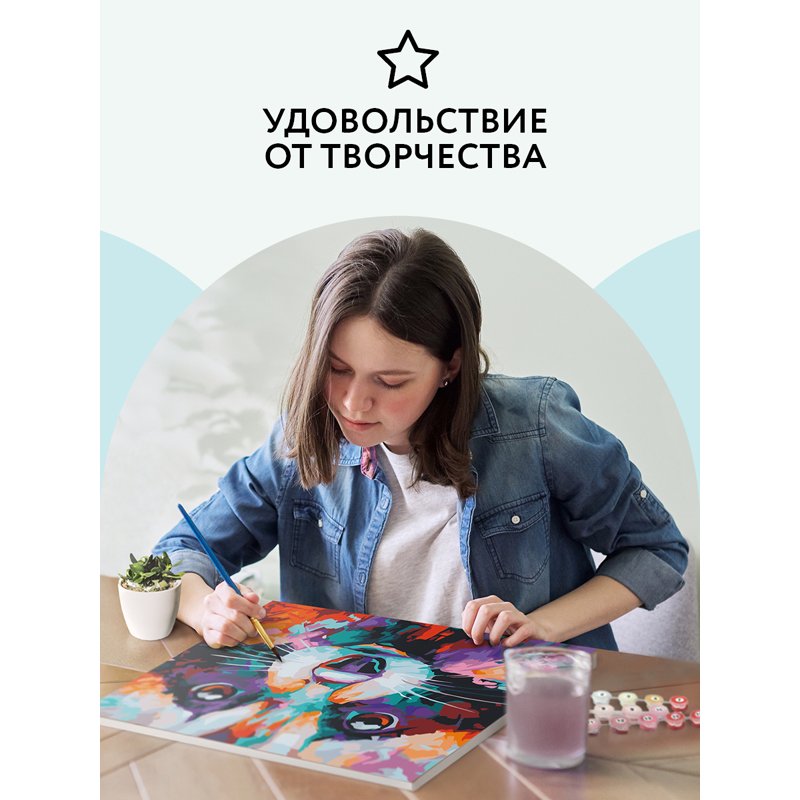 Картина по номерам на холсте ТРИ СОВЫ «Енот», 40×50, с акриловыми красками и кистями