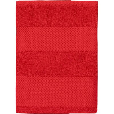 Полотенце махровое гл/кр Конфетти 70×130 красный