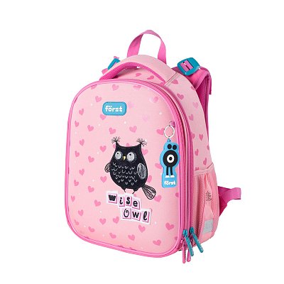 Ранец Först F-Top «Black owl» 36×28×15 см, 2 отделения, 2 кармана, анатомическая спинка
