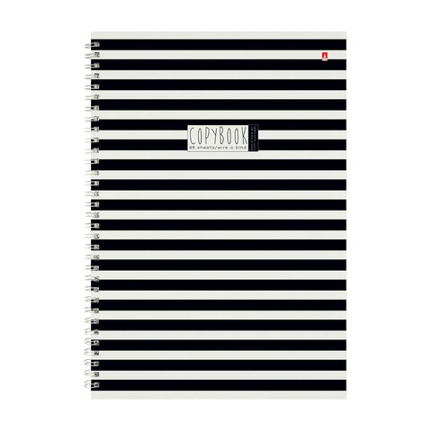 Тетрадь А4 96 л. АЛЬТ гребень, клетка, глянцевая ламинация, «BLACK&WHITE» (3 вида)