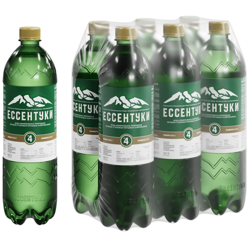 превью Вода минеральная Ессентуки №4 ПЭТ 1л газ