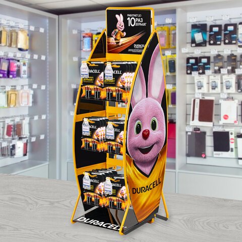 Дисплей для размещения товара настольный DURACELL, 2×3 крючка