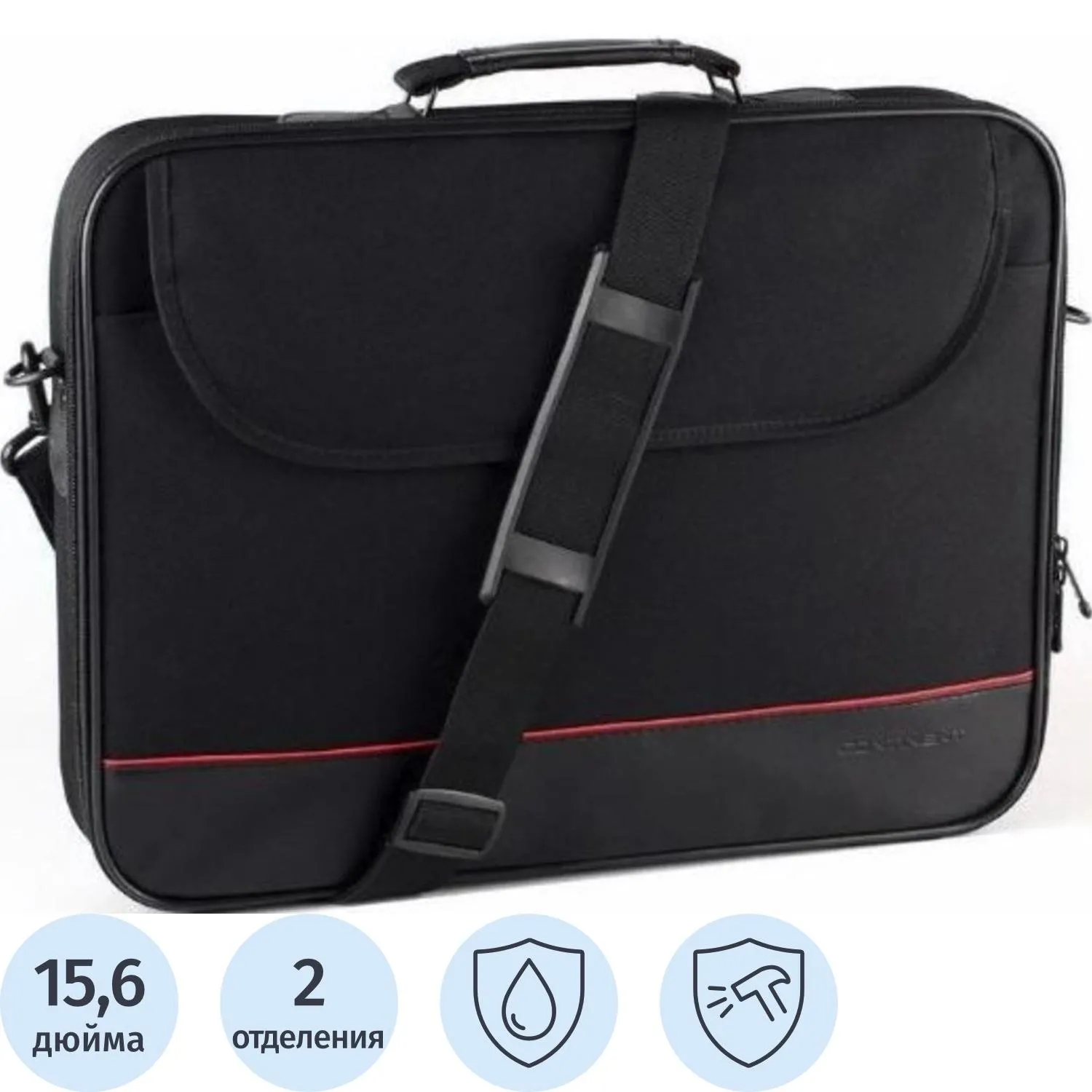 превью Сумка для ноутбука 15.6" Continent CC-100 чёрная (CC-100 BK)