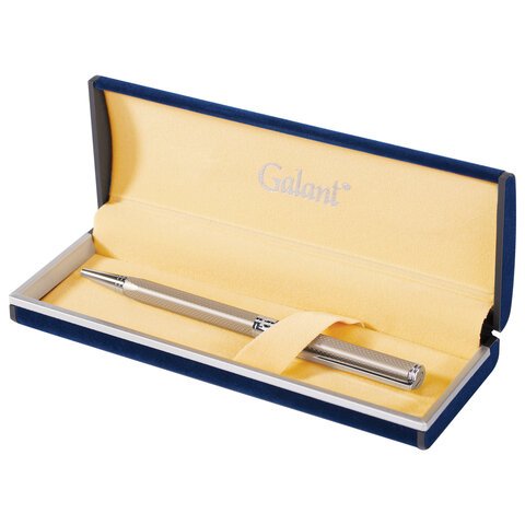 Ручка подарочная шариковая GALANT «Stiletto Chrome», тонкий корпус, серебристый, хромированные детали, пишущий узел 0.7 мм, синяя