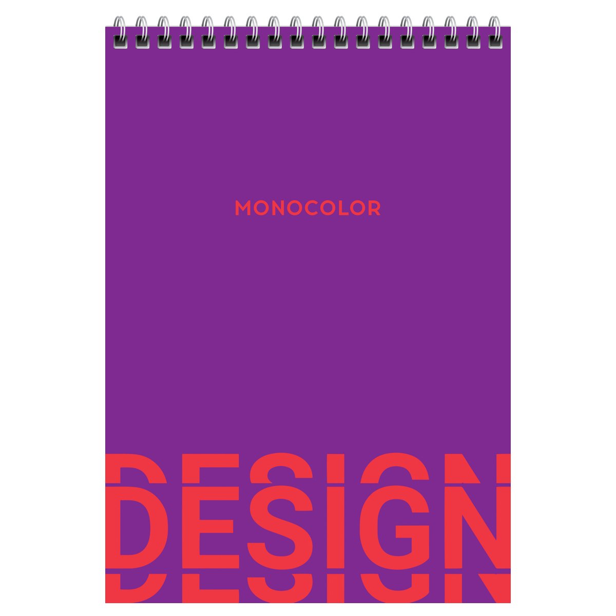 Блокнот А5 80л. на гребне BG «Mono design», твердая обложка, глянцевая ламинация