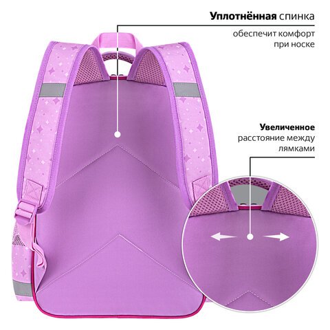 Рюкзак ПИФАГОР SCHOOL, 1 отделение, 3 кармана, «Fluffy akita», 38×28×14 см