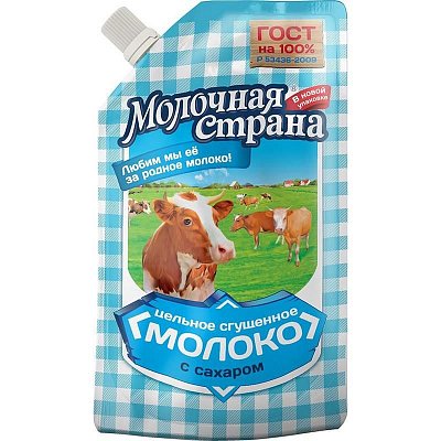 Молоко сгущенное Молочная страна с сахаром 8.5% 270 г
