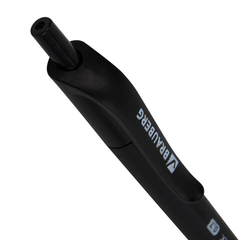 Ручка шариковая масляная автоматическая BRAUBERG «Extra Glide RT SOFT BLK», СИНЯЯ, игольчатый наконечник 0.7 мм, линия 0.5 мм