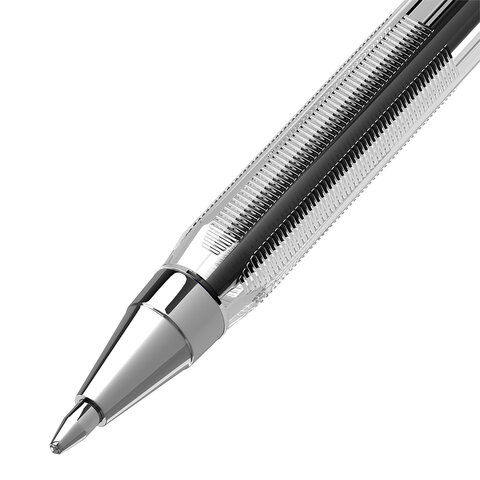 Ручка шариковая BRAUBERG «M-500 CLASSIC», ЧЕРНАЯ, корпус прозрачный, узел 0.7 мм, линия письма 0.35 мм